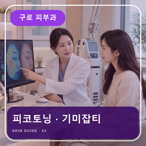 구로피부과 | 피코토닝·기미잡티, 화면 피로와 야외빛 함께 보기